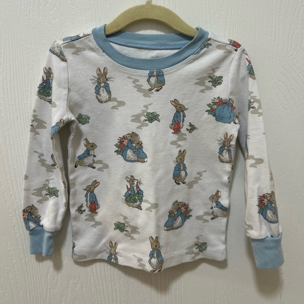 Pottery Barn Peter Rabbit Organic Cotton Pajama Top Only Size 3T